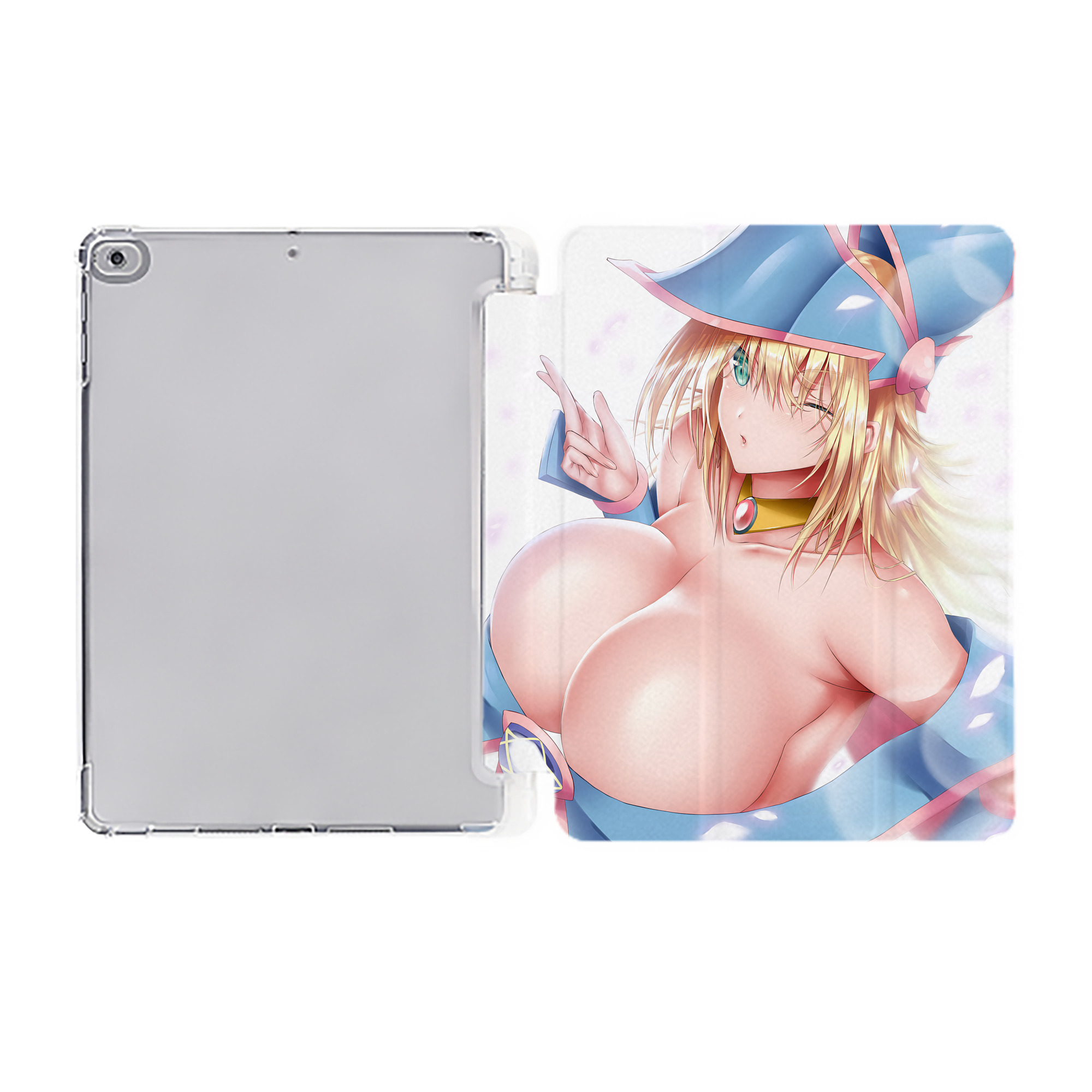 （画像用） 遊☆戯☆王 Yu-Gi-Oh! IPad ケース ペン収納付き 三つ折りスタンド PUレザー×シリコン 対応機種9.5/10.5/10.9インチ